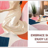 Ultra Soft Area Rug, Non Slip, Stain Resistant, Washable Area Rugs for Living Room, Bedroom, Blush Pink Geometric Nursery Non-Slip Rug(Pink)