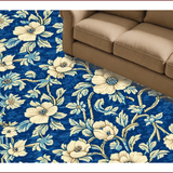 Ultra Soft Area Rug, Non Slip, Stain Resistant, Washable Area Rugs for Living Room, Bedroom, Boho Vintage Blue Living Room Non Slip Rug(Blue)