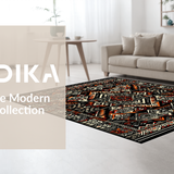 Vibrant Abstract Linear Design(Black)