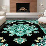 Artful Black and Teal Design Fusion(Black)