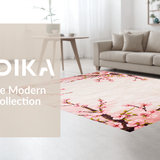 Ultra Soft Area Rug, Non Slip, Stain Resistant, Washable Area Rugs for Living Room, Bedroom, Lush Pink Blossom Artistry(Pink)