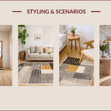 Ultra Soft Area Rug, Non Slip, Stain Resistant, Washable Area Rugs for Living Room, Bedroom, Rustic Cow Print Living Room Decor(Brown)