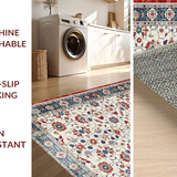 Ultra Soft Area Rug, Non Slip, Stain Resistant, Washable Area Rugs for Living Room, Bedroom, Trendy Cozy Organic Shapes(Beige)