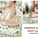 Ultra Soft Area Rug, Non Slip, Stain Resistant, Washable Area Rugs for Living Room, Bedroom, Contemporary Insect Inspired Visuals(Ivory)