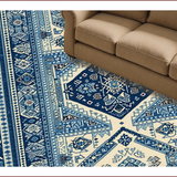 Ultra Soft Area Rug, Non Slip, Stain Resistant, Washable Area Rugs for Living Room, Bedroom, Modern Denim Home Office High-Traffic Area Rug(Blue)