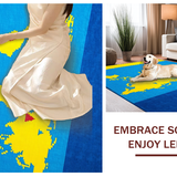 Ultra Soft Area Rug, Non Slip, Stain Resistant, Washable Area Rugs for Living Room, Bedroom, Bright Multicolored Educational Theme(Blue)