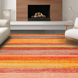 Ultra Soft Area Rug, Non Slip, Stain Resistant, Washable Area Rugs for Living Room, Bedroom, Vibrant Tufted Rainbow Aesthetic(Orange)