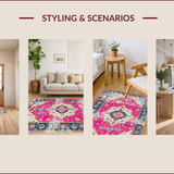 Distressed Pink Geometric Elegance(Pink)