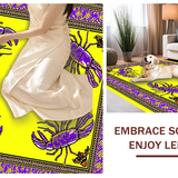 Ultra Soft Area Rug, Non Slip, Stain Resistant, Washable Area Rugs for Living Room, Bedroom, Charming Coastal Mardi Gras Vibe(Yellow)