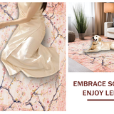 Ultra Soft Area Rug, Non Slip, Stain Resistant, Washable Area Rugs for Living Room, Bedroom, Elegant Creamy Geometric Touch(Pink)