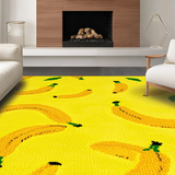 Ultra Soft Area Rug, Non Slip, Stain Resistant, Washable Area Rugs for Living Room, Bedroom, Joyful Cartoonish Fruit Theme(Yellow)