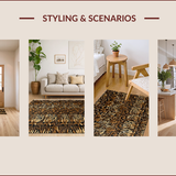 Ultra Soft Area Rug, Non Slip, Stain Resistant, Washable Area Rugs for Living Room, Bedroom, Vibrant Leopard-Inspired Texture(Brown)