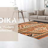 Ultra Soft Area Rug, Non Slip, Stain Resistant, Washable Area Rugs for Living Room, Bedroom, Trendy Soft Tones with Flair(Orange)