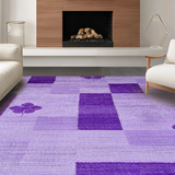 Ultra Soft Area Rug, Non Slip, Stain Resistant, Washable Area Rugs for Living Room, Bedroom, Vivid Cozy Fluffy Aesthetic(Purple)