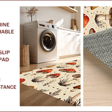 Ultra Soft Area Rug, Non Slip, Stain Resistant, Washable Area Rugs for Living Room, Bedroom, Memory Foam Mushroom Kitchen(Beige)