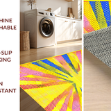 Ultra Soft Area Rug, Non Slip, Stain Resistant, Washable Area Rugs for Living Room, Bedroom, Striking Modern Swirling Pattern(Yellow)