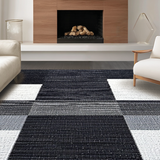 Contemporary Plush Geometric Style(Black)