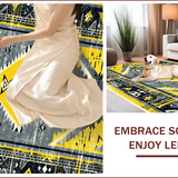 Ultra Soft Area Rug, Non Slip, Stain Resistant, Washable Area Rugs for Living Room, Bedroom, Tribal Distressed Grey Yellow Living Room Rug(Yellow)