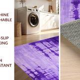 Ultra Soft Area Rug, Non Slip, Stain Resistant, Washable Area Rugs for Living Room, Bedroom, Charming Whimsical Color Burst(Purple)