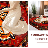 Ultra Soft Area Rug, Non Slip, Stain Resistant, Washable Area Rugs for Living Room, Bedroom, Vibrant Wild Animal Aesthetic(Red)