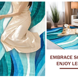 Elegant Curved Seascape Imagery(Blue)