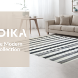 Artisan Stripe Vision with Graphic Patterned Bands and Sleek Divisions(Beige)