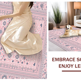 Ultra Soft Area Rug, Non Slip, Stain Resistant, Washable Area Rugs for Living Room, Bedroom, Trendy Fun-Filled Patterned Surface(Pink)