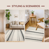 Transitional Striped Earthy Tones(Beige)