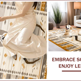 Ultra Soft Area Rug, Non Slip, Stain Resistant, Washable Area Rugs for Living Room, Bedroom, Chic Neutral Animal Motif(Beige)