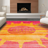 Bright Earthy Tones with Fringes(Pink)