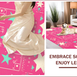 Ultra Soft Area Rug, Non Slip, Stain Resistant, Washable Area Rugs for Living Room, Bedroom, Funny Hot Pink Western Kitchen Rug for Cowgirl Decor(Pink)