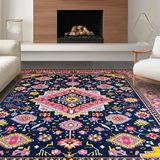 Contemporary Vibrant Medallion Style(Blue)