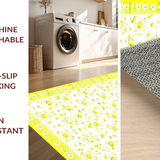 Ultra Soft Area Rug, Non Slip, Stain Resistant, Washable Area Rugs for Living Room, Bedroom, Rustic Yellow Flower Arrangement(Yellow)