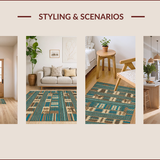 Ultra Soft Area Rug, Non Slip, Stain Resistant, Washable Area Rugs for Living Room, Bedroom, Charming Western Textured Pattern(Brown)