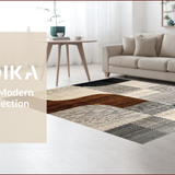 Ultra Soft Area Rug, Non Slip, Stain Resistant, Washable Area Rugs for Living Room, Bedroom, Contemporary Textured Hide Design(Beige)