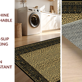 Ultra Soft Area Rug, Non Slip, Stain Resistant, Washable Area Rugs for Living Room, Bedroom, Stylish Jungle Inspired Aesthetic(Beige)