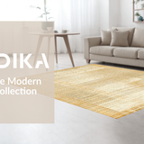 Ultra Soft Area Rug, Non Slip, Stain Resistant, Washable Area Rugs for Living Room, Bedroom, Textured Jute Boho Inspired Design(Gold)