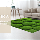 Ultra Soft Area Rug, Non Slip, Stain Resistant, Washable Area Rugs for Living Room, Bedroom, Tropical Green Leaf Bathroom Non-Slip Washable Rug(Green)