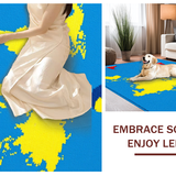 Ultra Soft Area Rug, Non Slip, Stain Resistant, Washable Area Rugs for Living Room, Bedroom, Dynamic Child-Friendly Shape Design(Blue)
