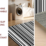 Chic Black and White Patterned Mat(Black)