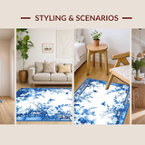 Timeless Monochrome Trellis Artwork(Blue)