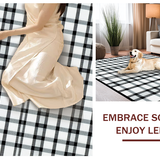 Cozy Reversible Plaid Mat(Black)