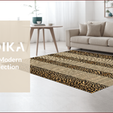 Ultra Soft Area Rug, Non Slip, Stain Resistant, Washable Area Rugs for Living Room, Bedroom, Sleek Contemporary Animal Motif(Beige)