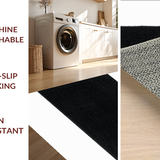 Ultra Soft Area Rug, Non Slip, Stain Resistant, Washable Area Rugs for Living Room, Bedroom, Contemporary Bow Rug - Unique Aesthetic Home Bathmat for Trendy Spaces(Black)