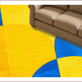 Ultra Soft Area Rug, Non Slip, Stain Resistant, Washable Area Rugs for Living Room, Bedroom, Modern Artistic Bedroom Stain-Resistant Area Carpet(Yellow)