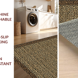 Ultra Soft Area Rug, Non Slip, Stain Resistant, Washable Area Rugs for Living Room, Bedroom, Chic Cheetah Print Decorative Piece(Beige)