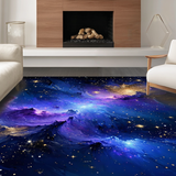 Ultra Soft Area Rug, Non Slip, Stain Resistant, Washable Area Rugs for Living Room, Bedroom, Bold Stellar Color Fusion Concept(Purple)