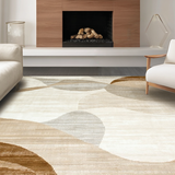 Ultra Soft Area Rug, Non Slip, Stain Resistant, Washable Area Rugs for Living Room, Bedroom, Stylish Modern Geometric Shapes(Beige)