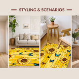 Colorful Rustic Butterfly Motif(Yellow)