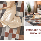 Ultra Soft Area Rug, Non Slip, Stain Resistant, Washable Area Rugs for Living Room, Bedroom, Rustic Warm Tones Geometric Fabrication(Gray)